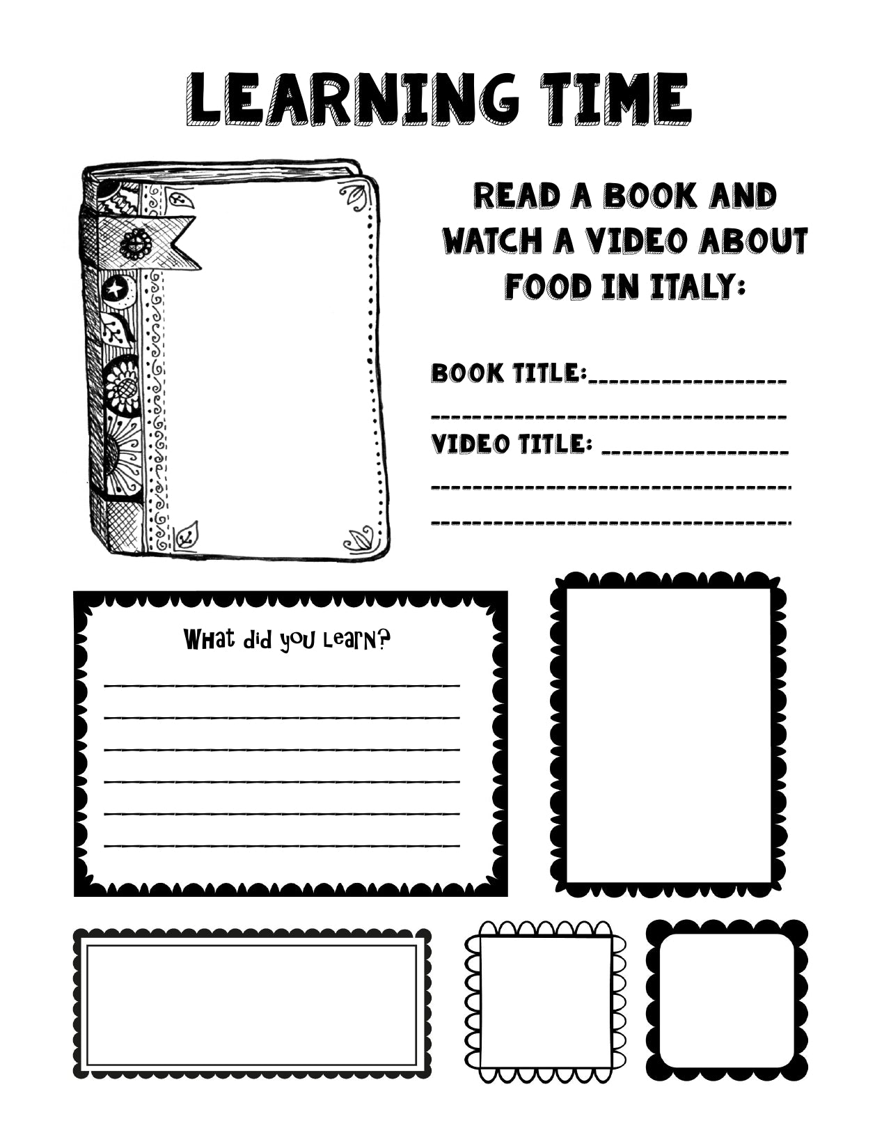 (Age 11+) Travel Dreams Italy - Social Studies Fun-Schooling Journal