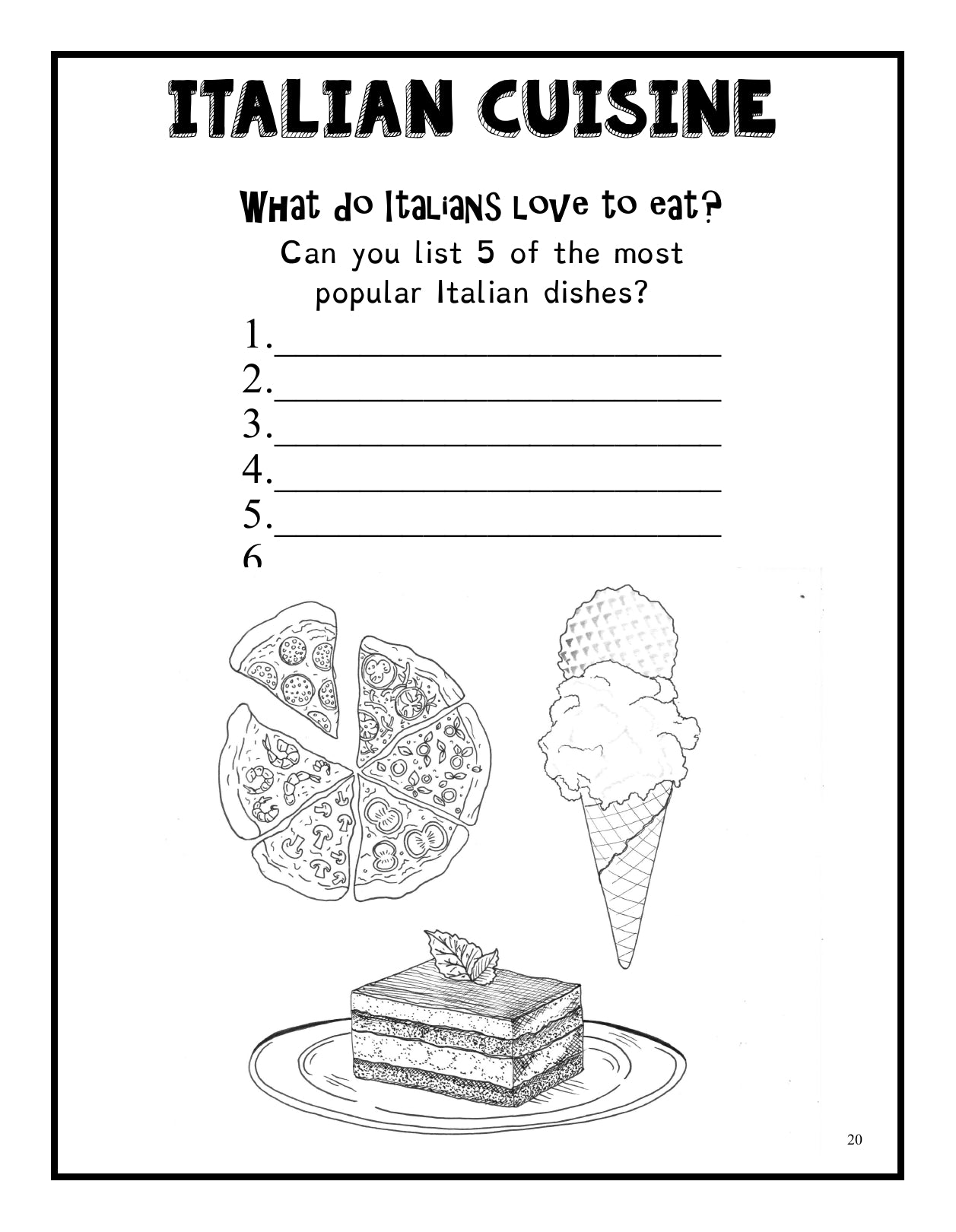 (Age 11+) Travel Dreams Italy - Social Studies Fun-Schooling Journal