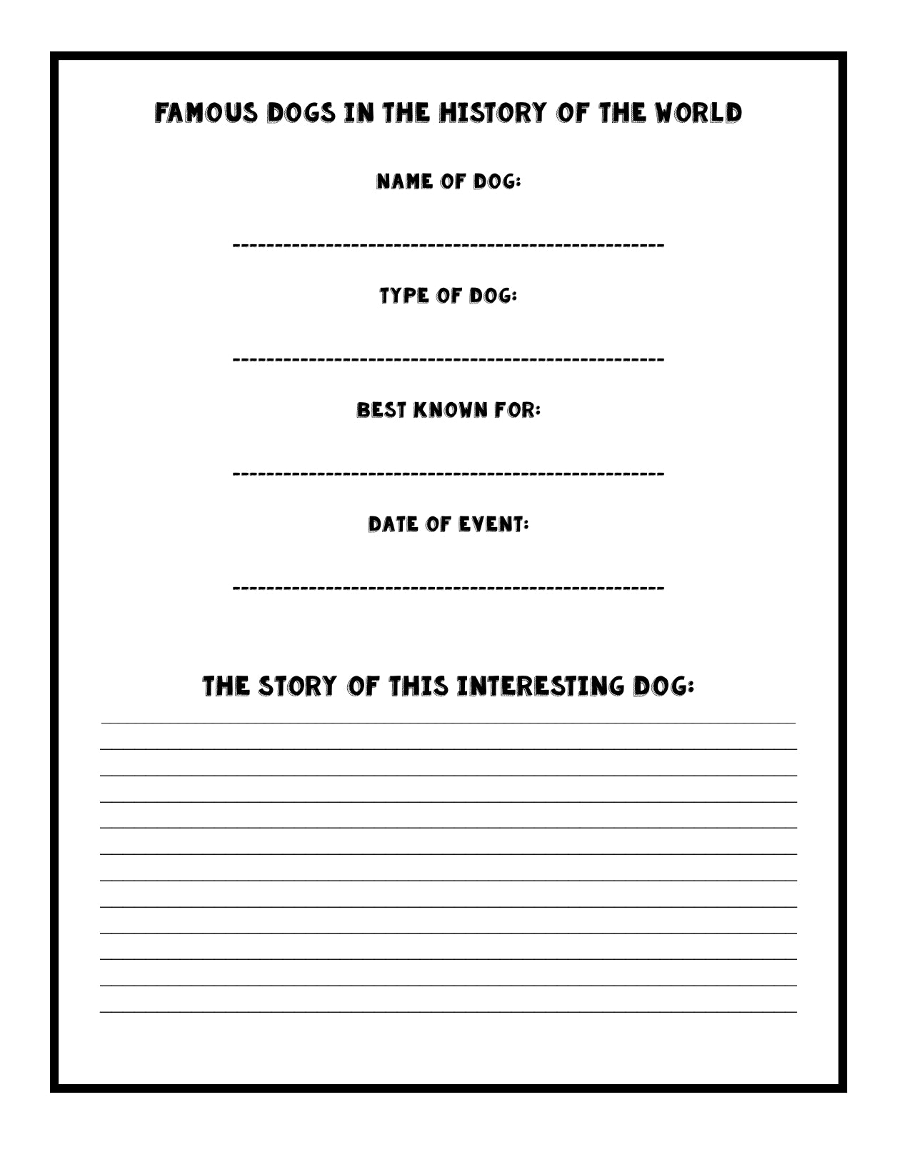 (Age 9+) All About Dogs - Do-It-Yourself Homeschooling