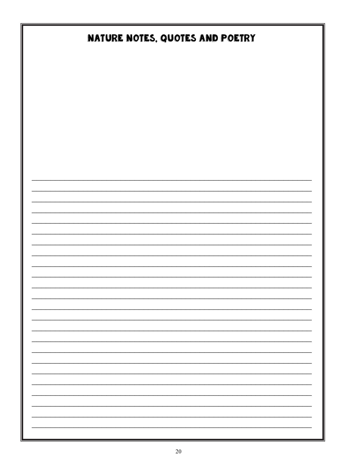 (Age 8+) Nature Study & Outdoor Science