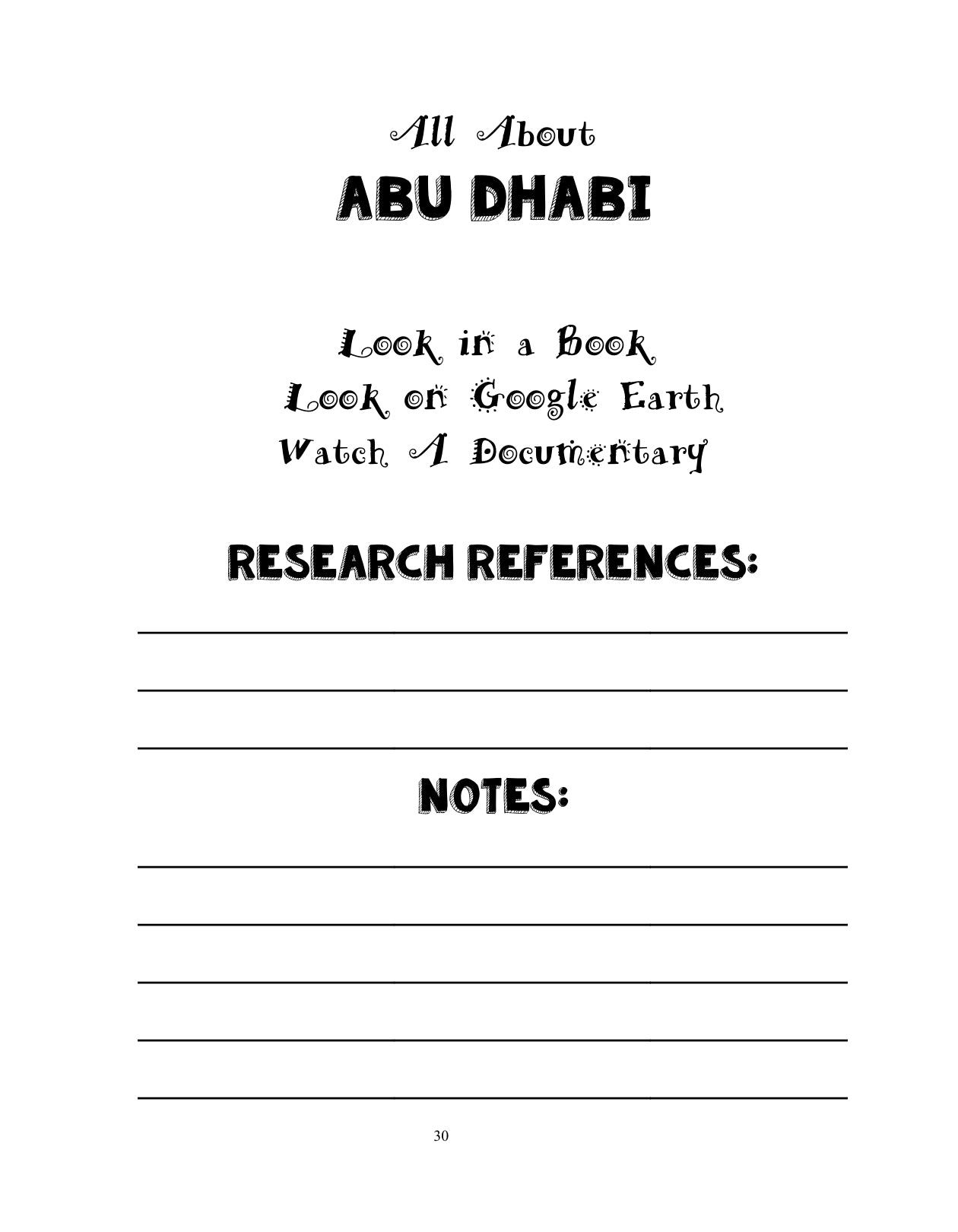 (Age 11+) Travel Dreams - Fun-Schooling Journal - 30 Fascinating Cities