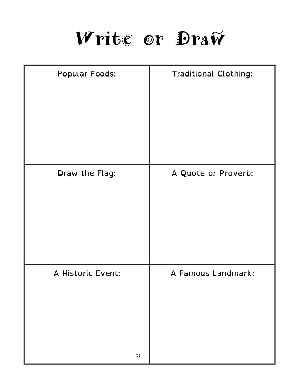 (Age 11+) Travel Dreams - Fun-Schooling Journal - 30 Fascinating Cities