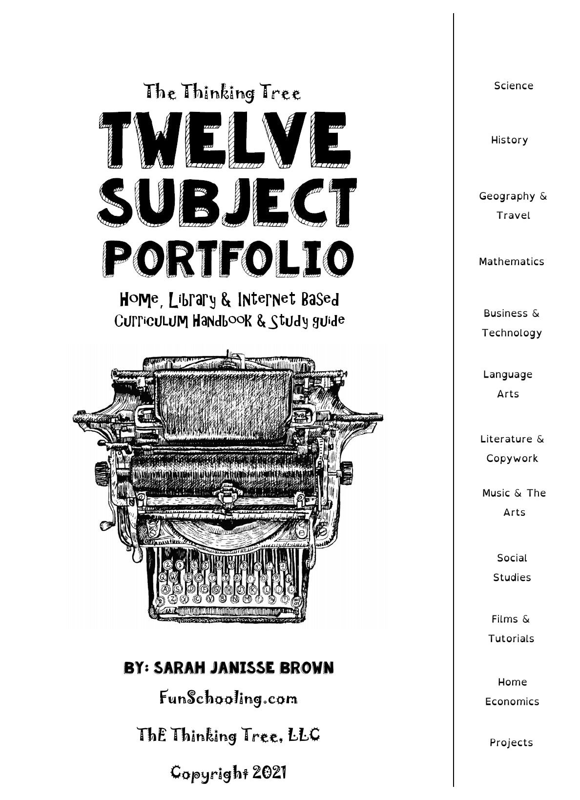 (Age 10+) Twelve Subject Portfolio