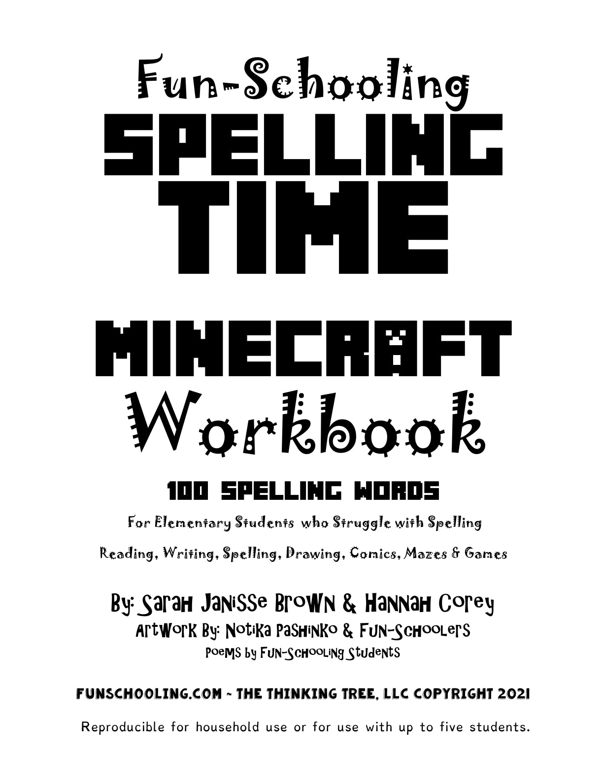 (Age 7+) Spelling Time Minecraft Workbook