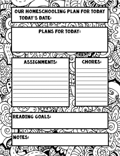 (All Ages) 90 Day Homeschooling Planner - For Fun-Schooling Families