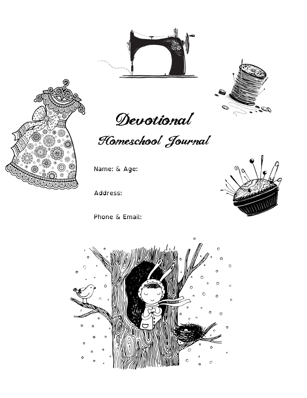 (Age 10+) Devotional Homeschool Journal for Christian Girls