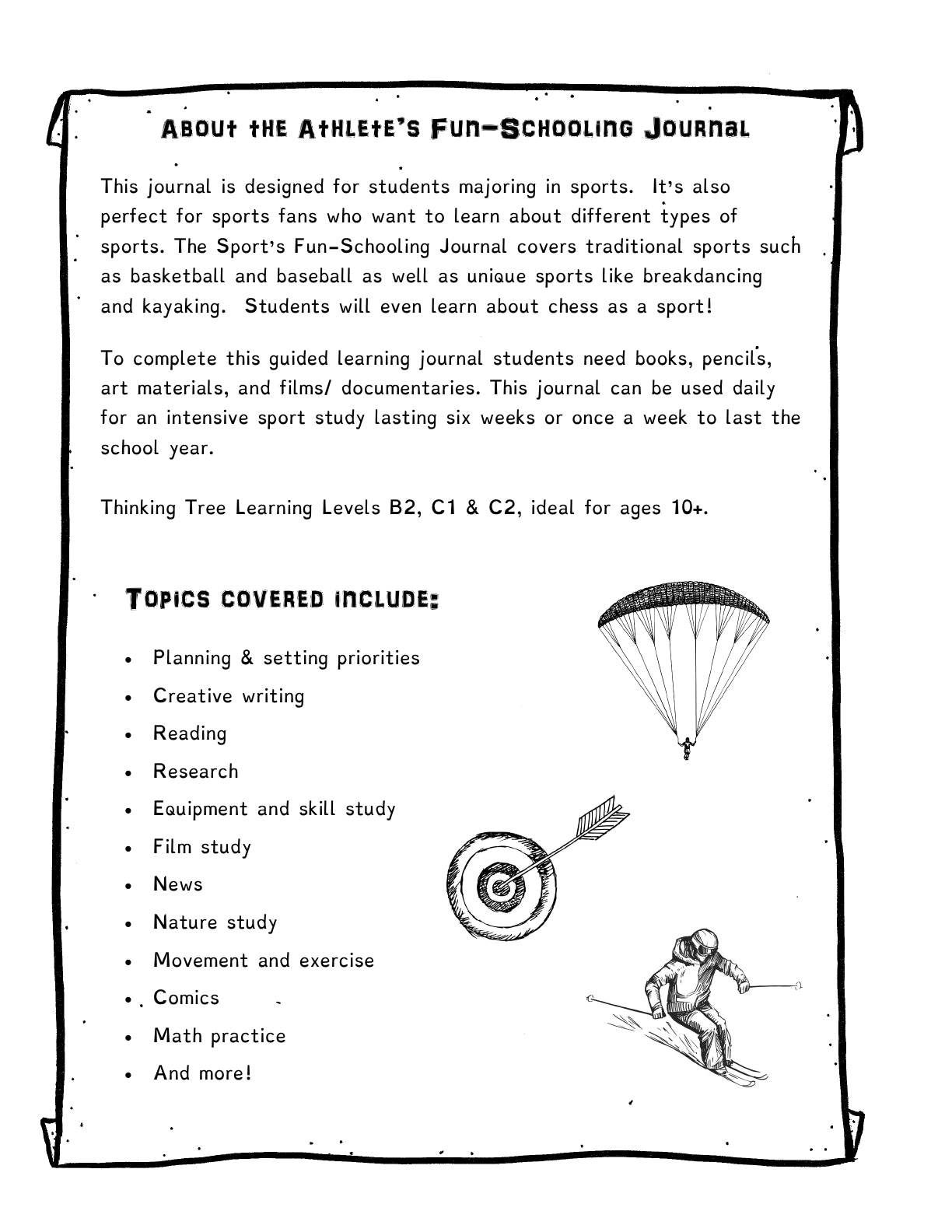 (Age 10+) The Athlete's Fun-Schooling Journal
