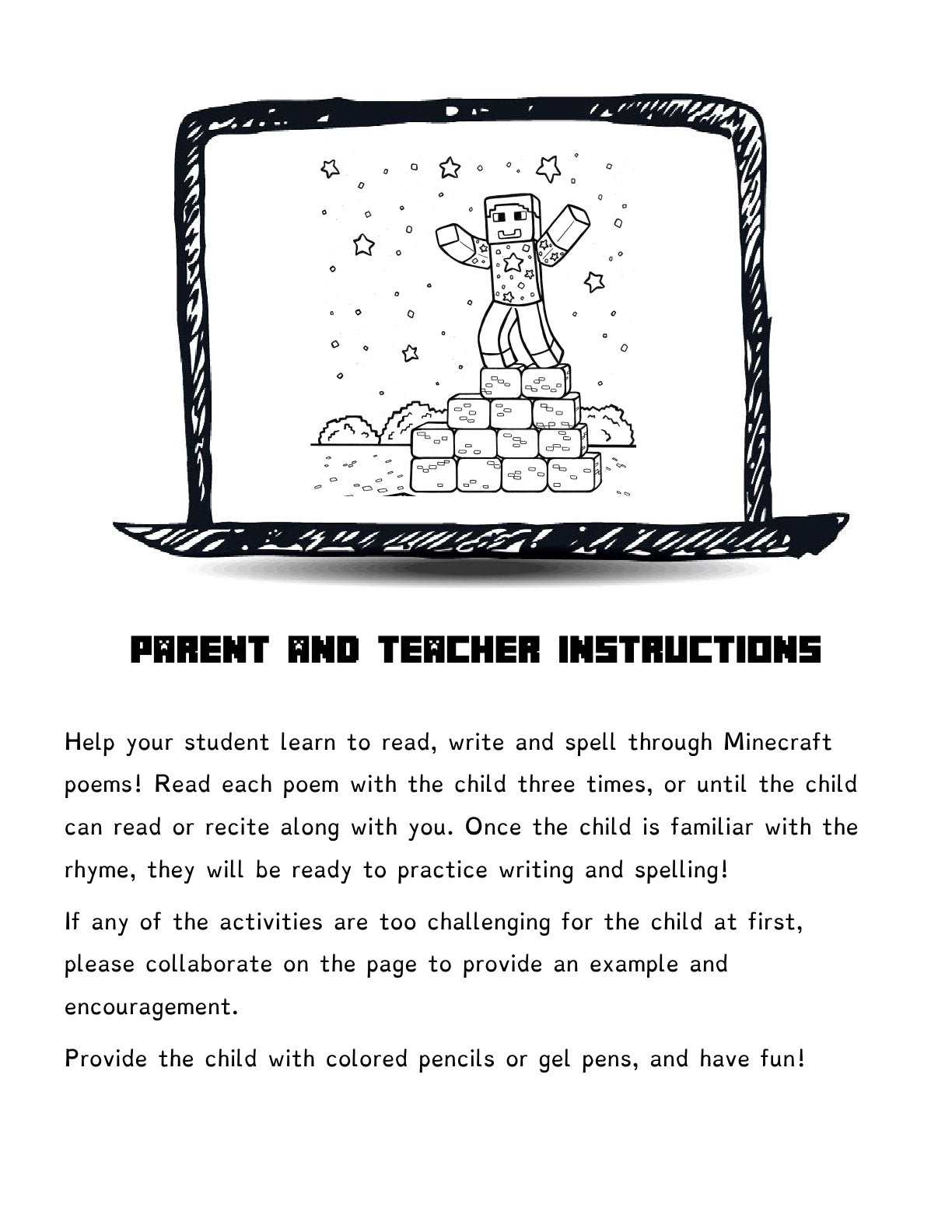 (Age 7+) Spelling Time Minecraft Workbook