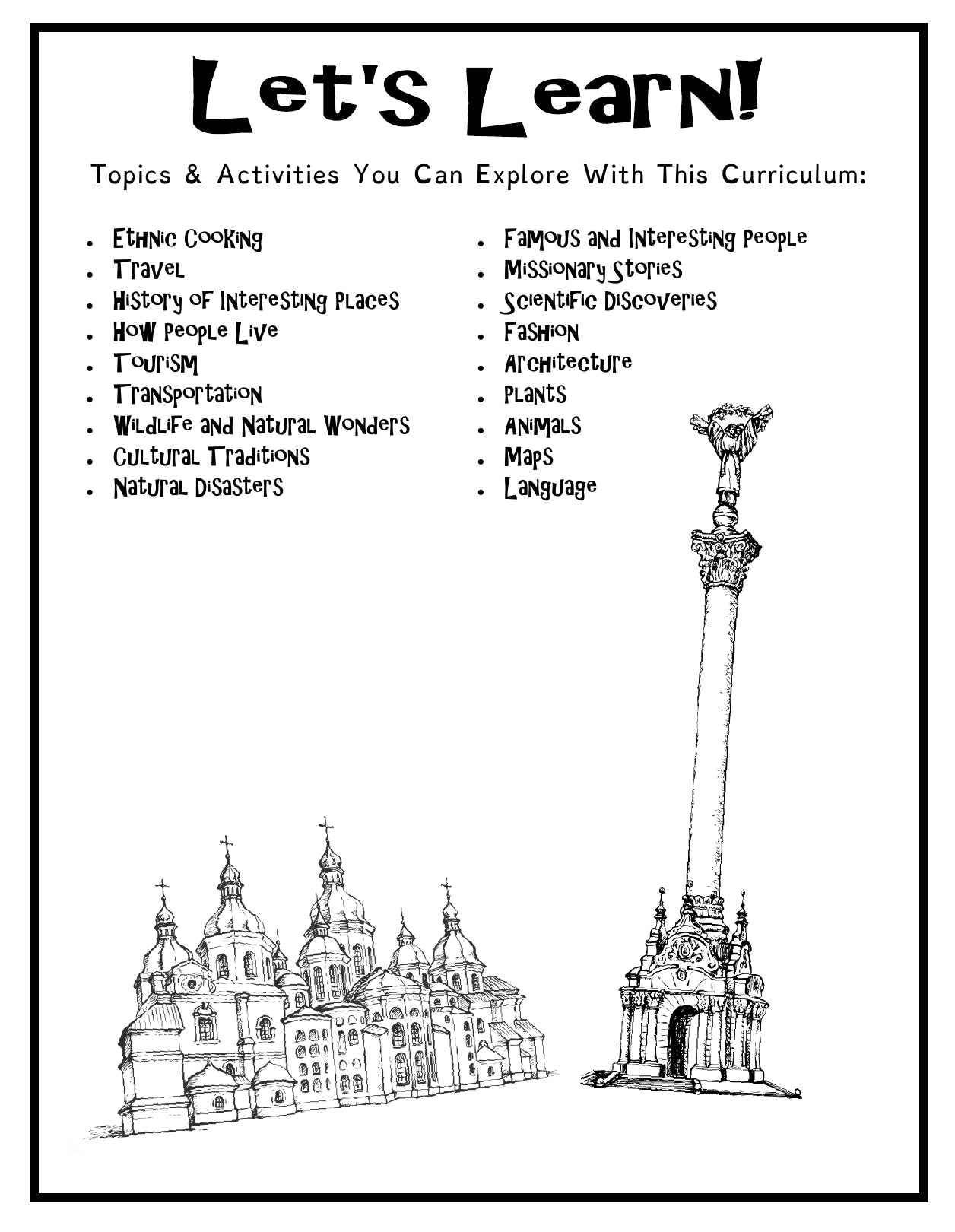 (Age 11+) Travel Dreams Ukraine - Social Studies Fun-Schooling Journal