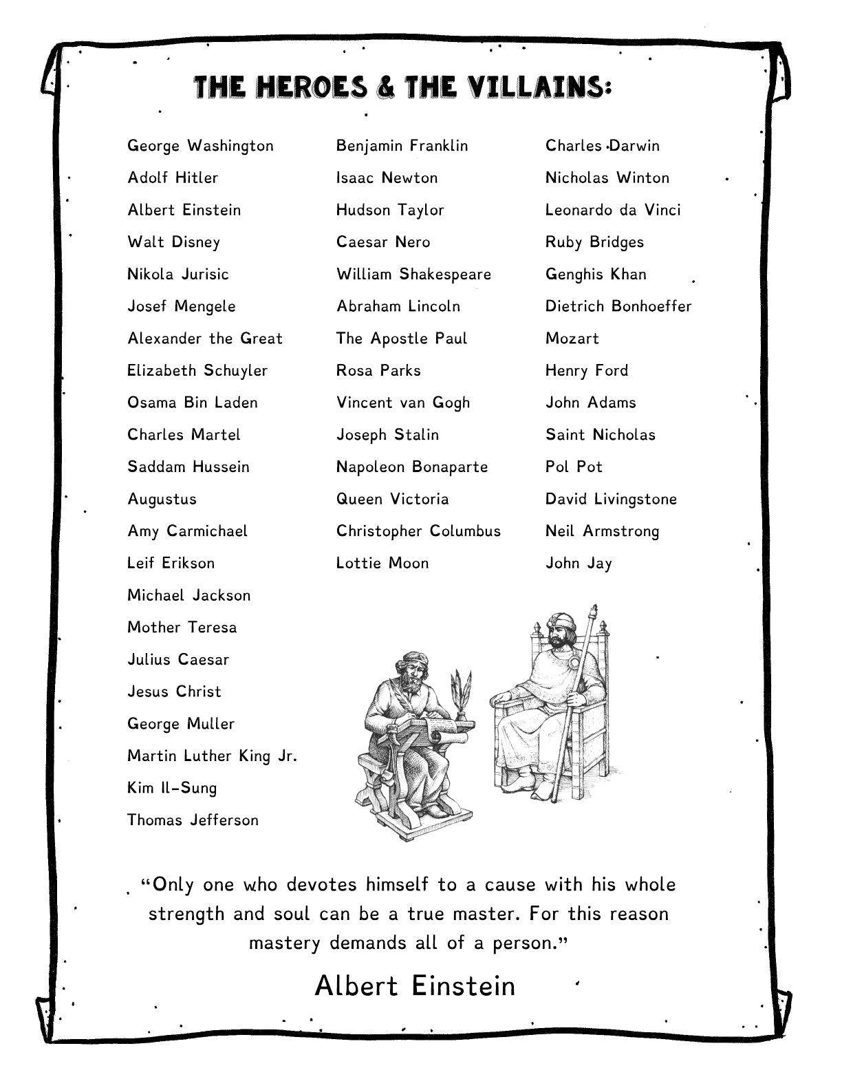 (Age 12+) Heroes and Villains of History - Time Travel World History