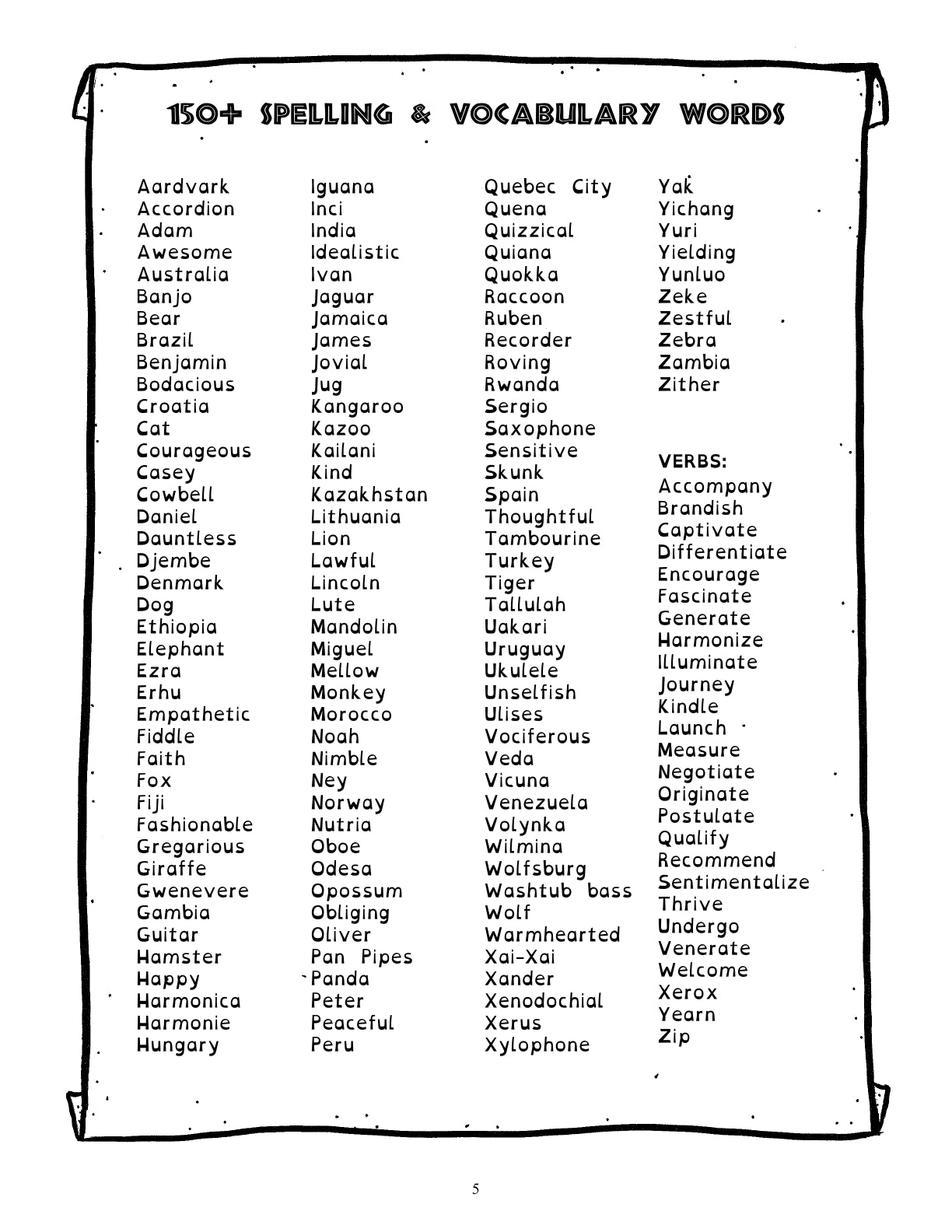 (Age 10+) World Tour Fun-Schooling Journal - Animals & Instruments