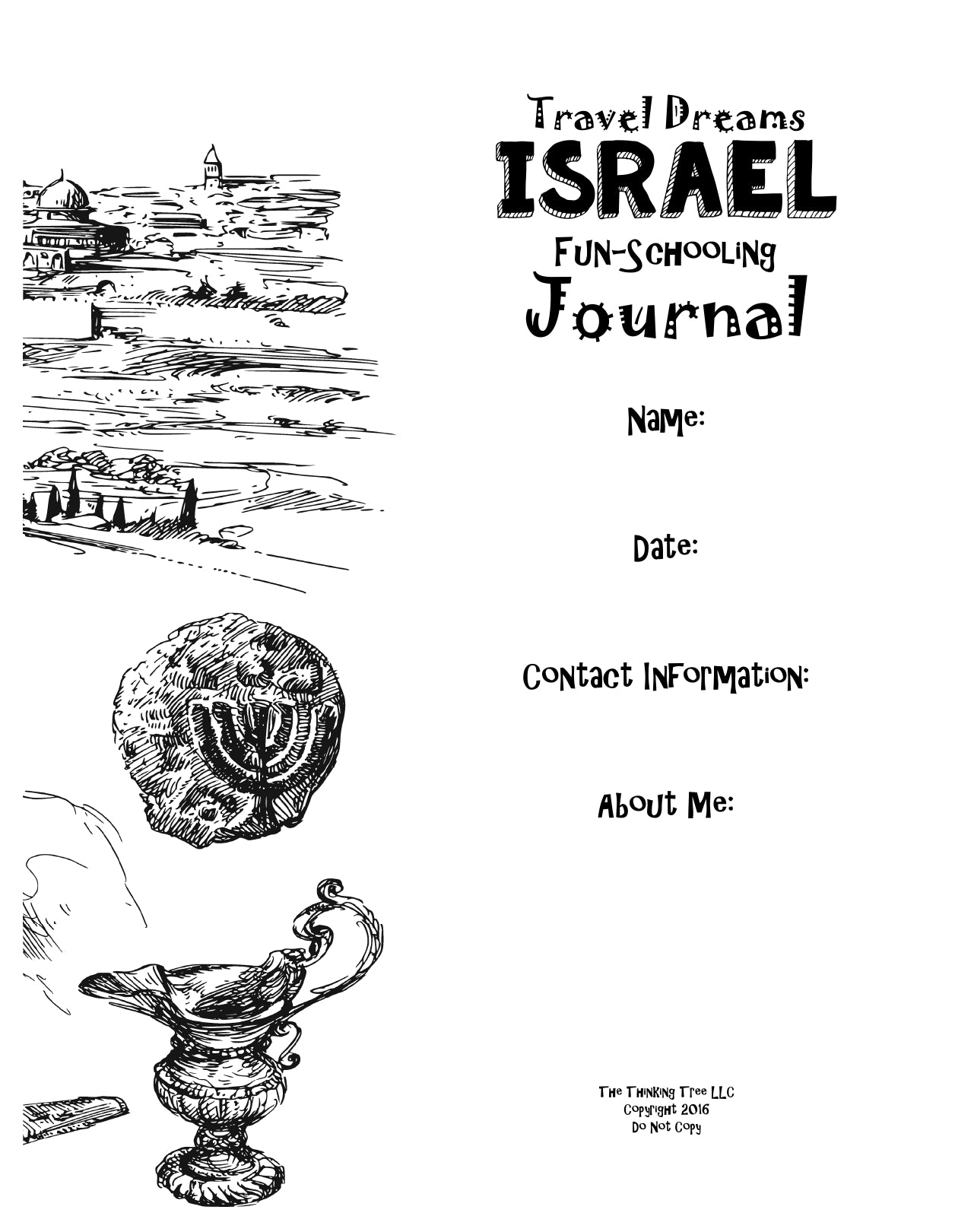 (Age 11+) Travel Dreams Israel - Social Studies Fun-Schooling Journal