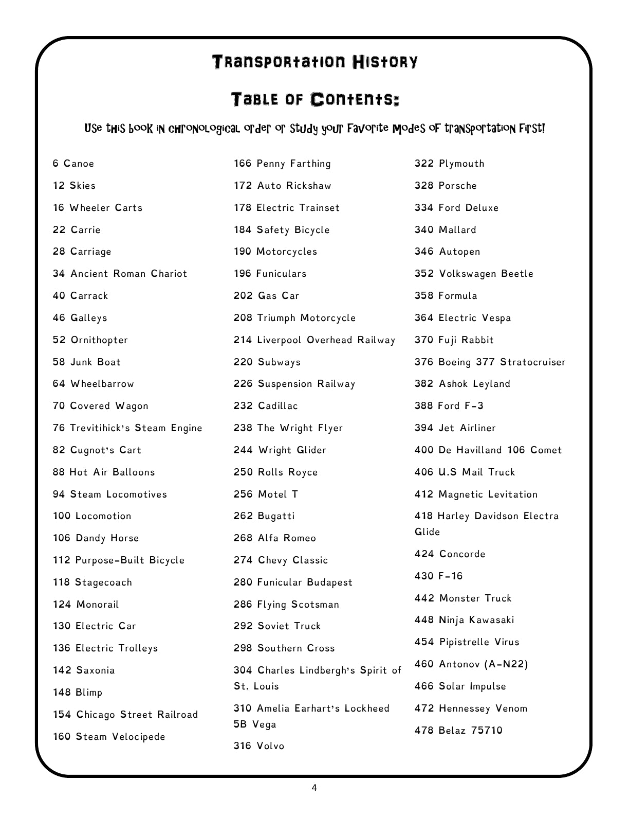 (Age 10+) Transportation History