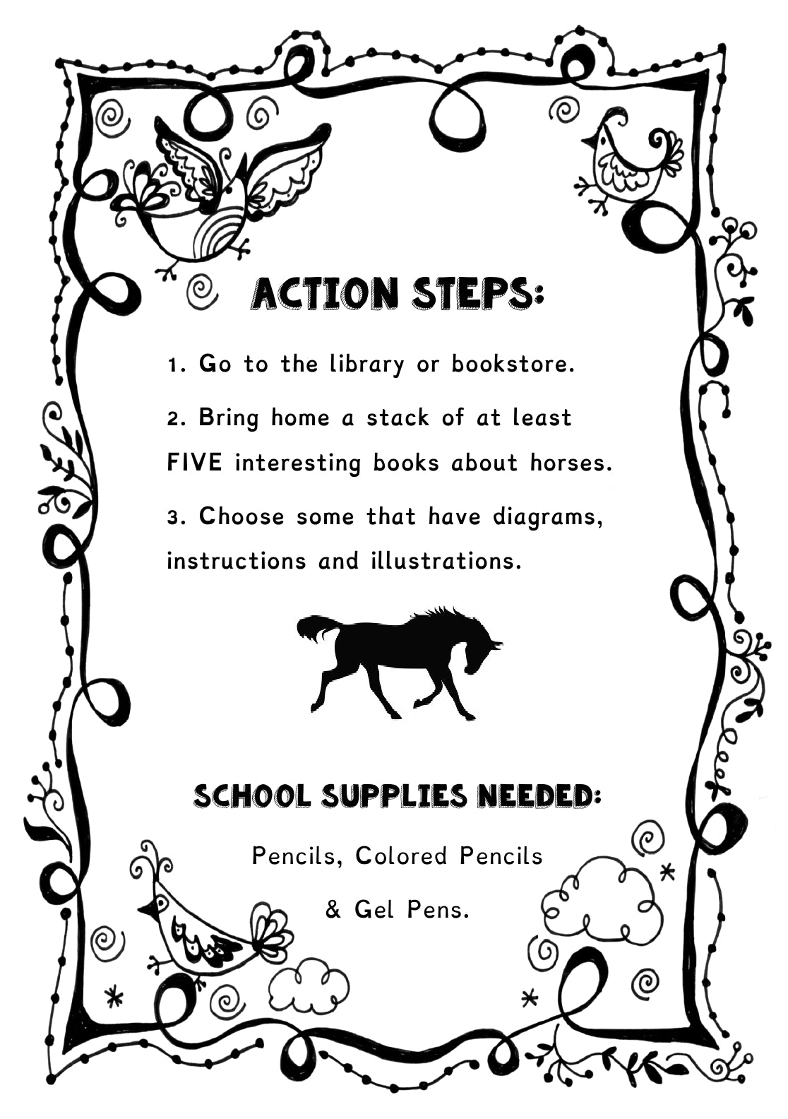 (Age 8+) Horse Dreams - Fun-Schooling Journal: 180 Learning Games