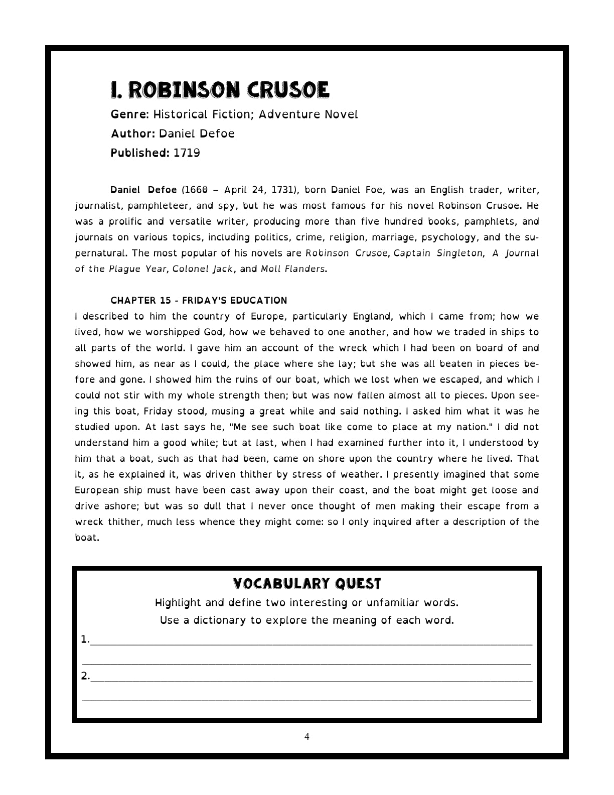 (Age 12+) Pondering the Past