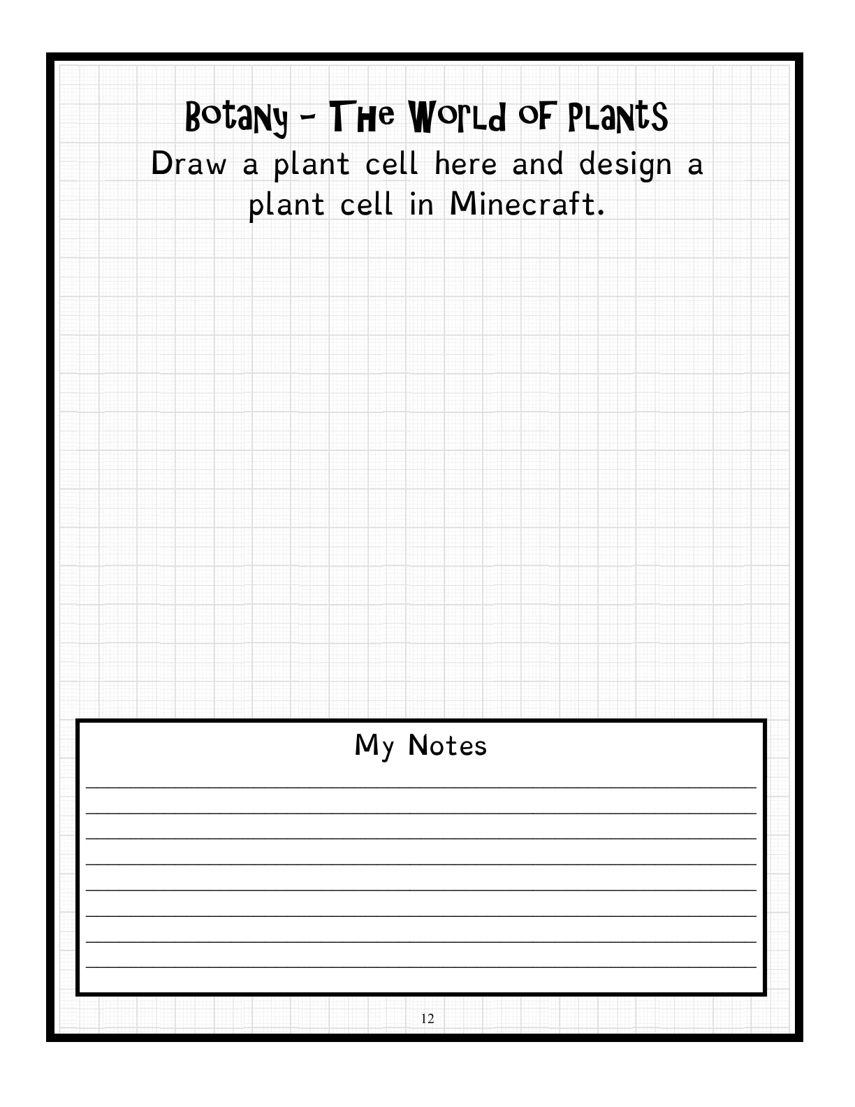 (Age 10+) 7 Subject Science Portfolio - Minecraft & The Real World