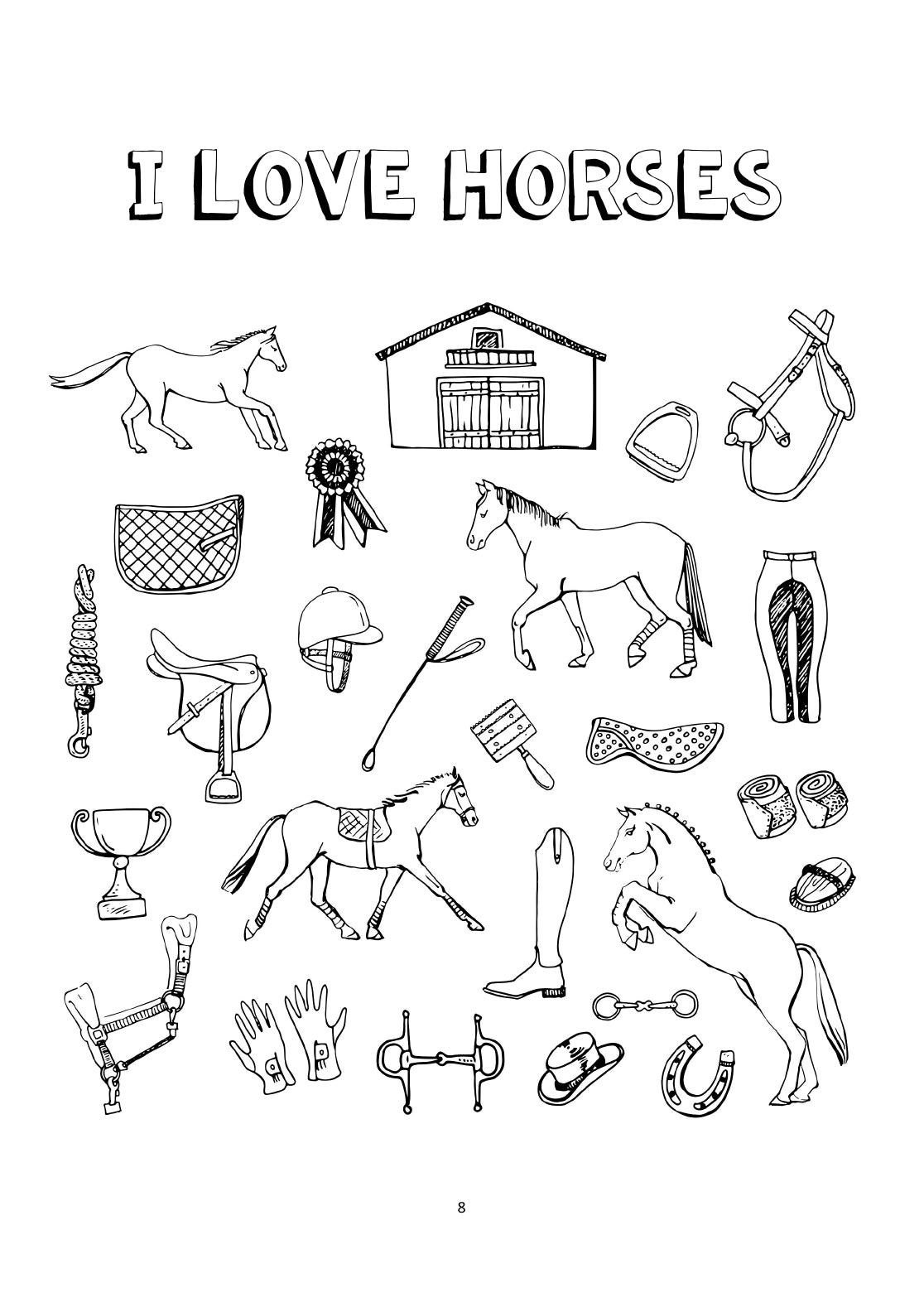 (Age 8+) Horse Dreams - Fun-Schooling Journal: 180 Learning Games