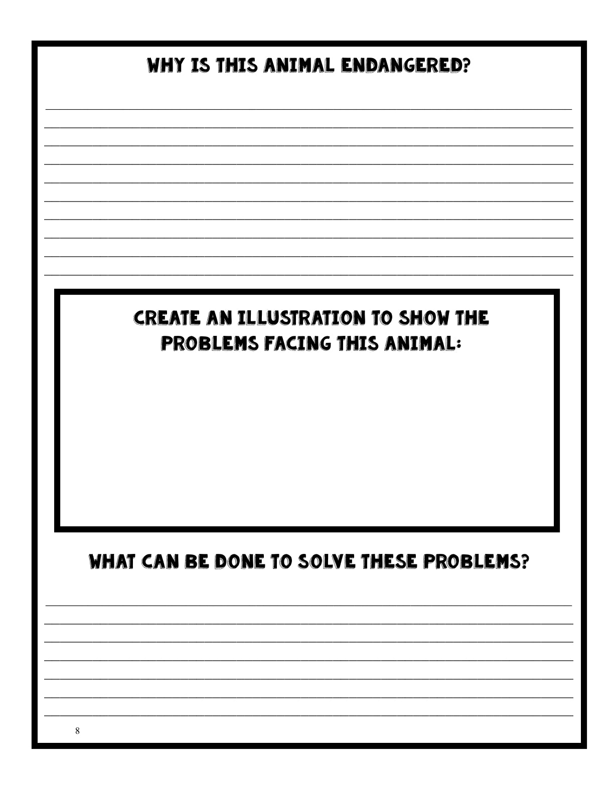 (Age 10+) All About Endangered Species - Science & Research Study Guide