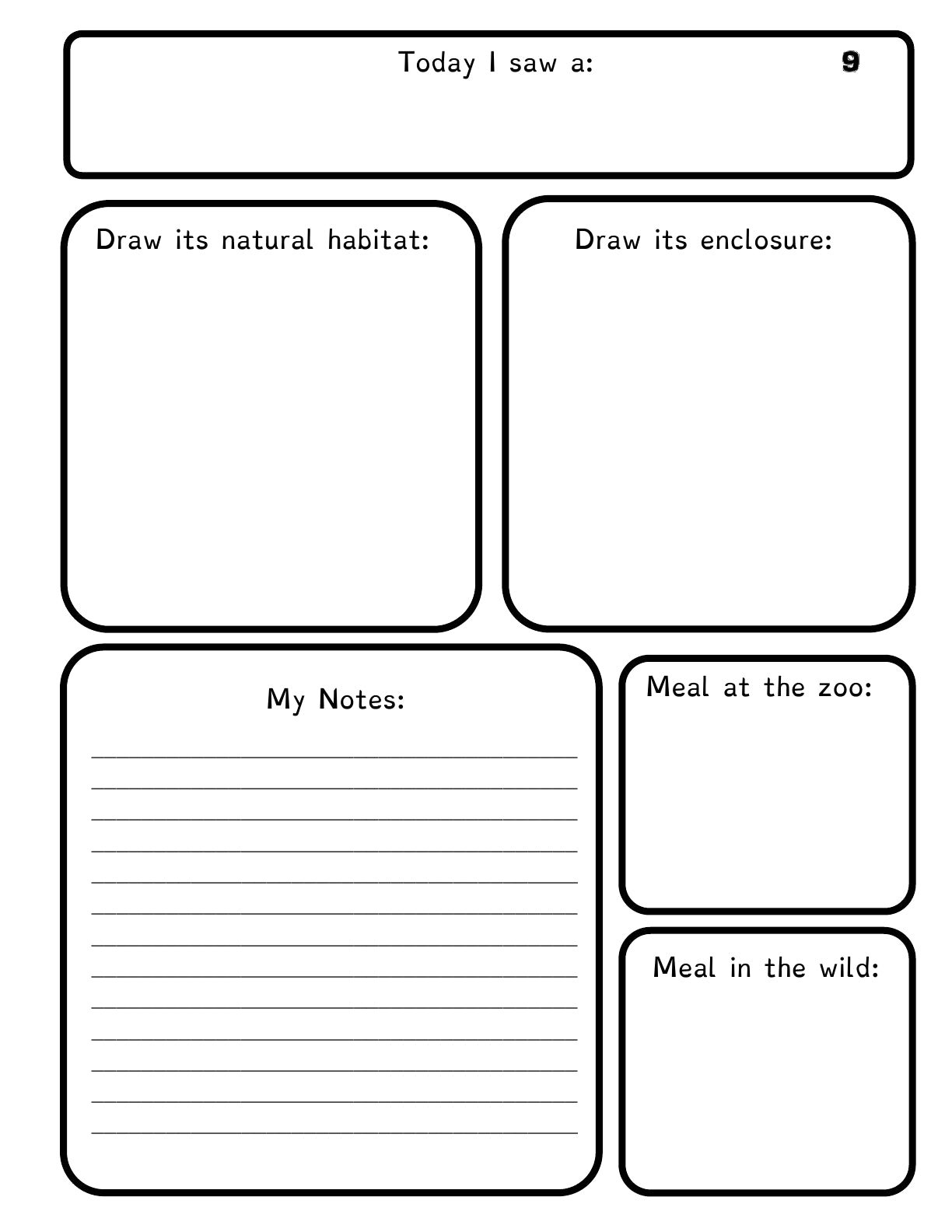 (Age 7+) Field Trip Zoo - Adventure Journal