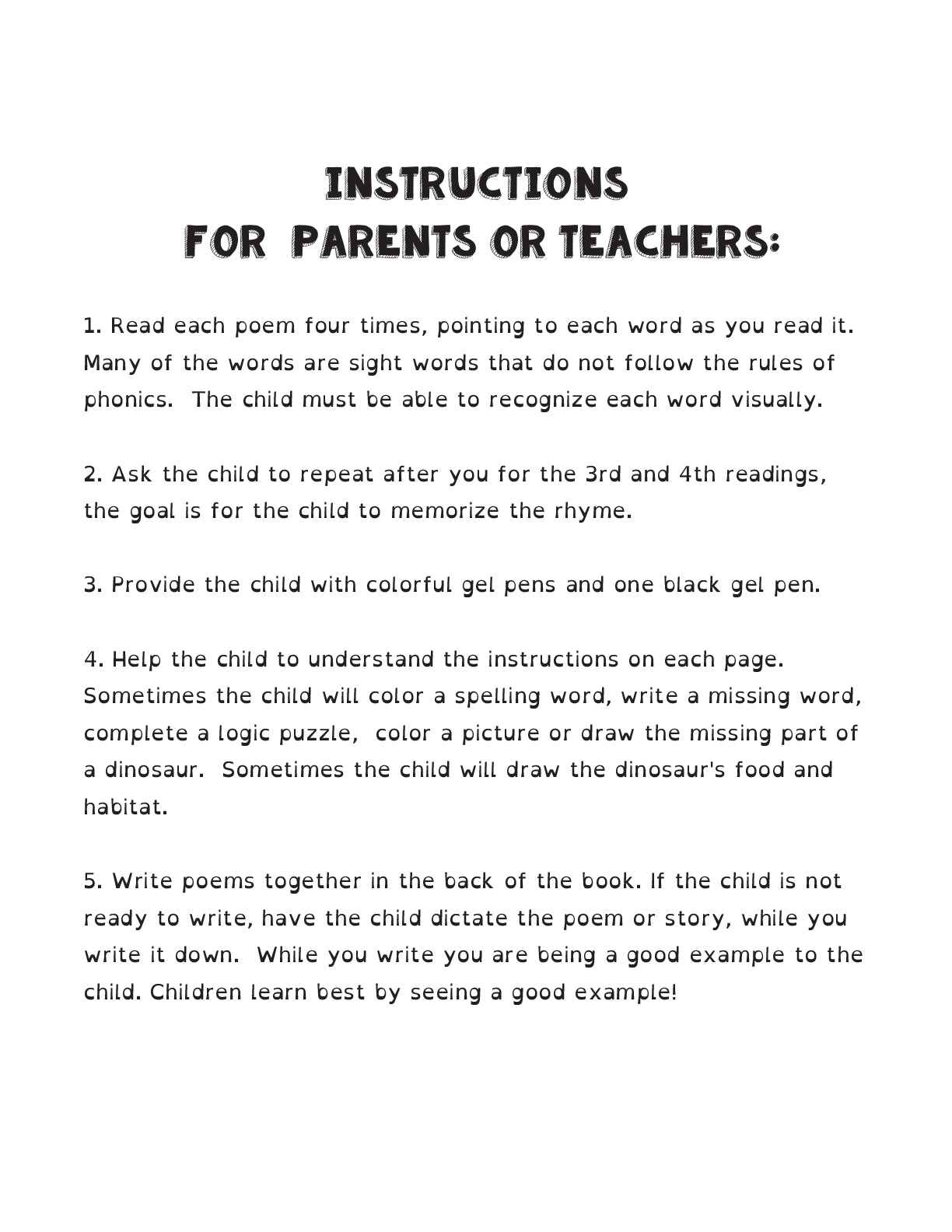 (Age 6+) 180 Dinosaur Learning Games & Poems