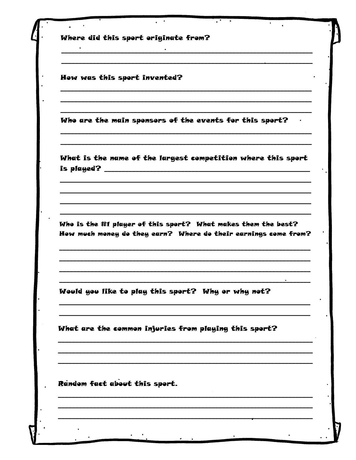 (Age 10+) The Athlete's Fun-Schooling Journal