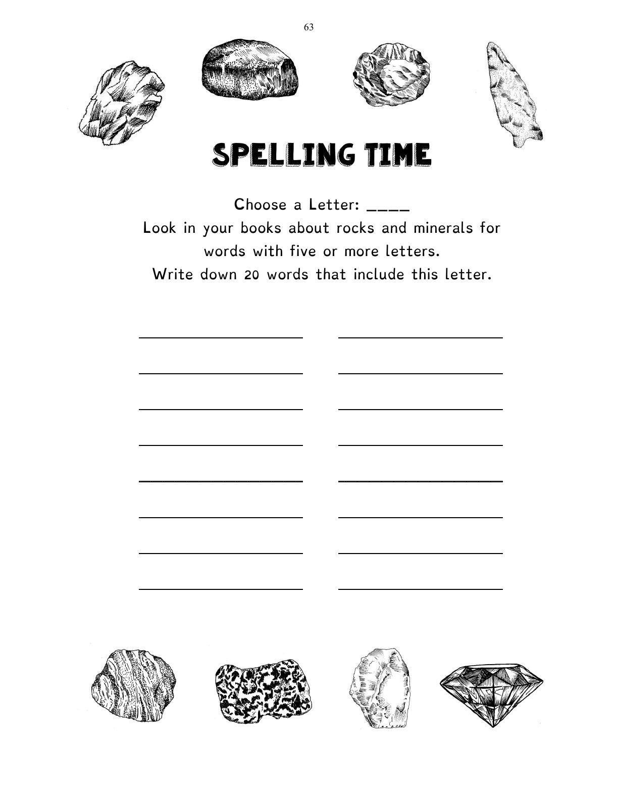 (Age 7+) Rocks & Minerals Research Handbook