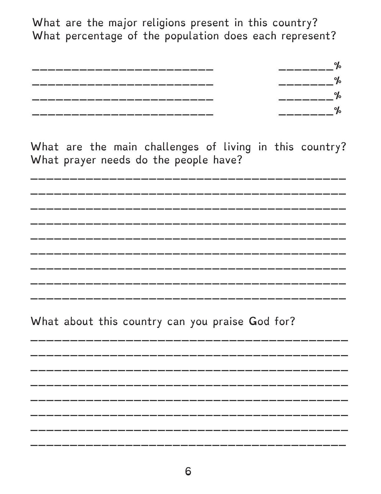 (Age 9+) Praying for the World - Prayer & Research Journal