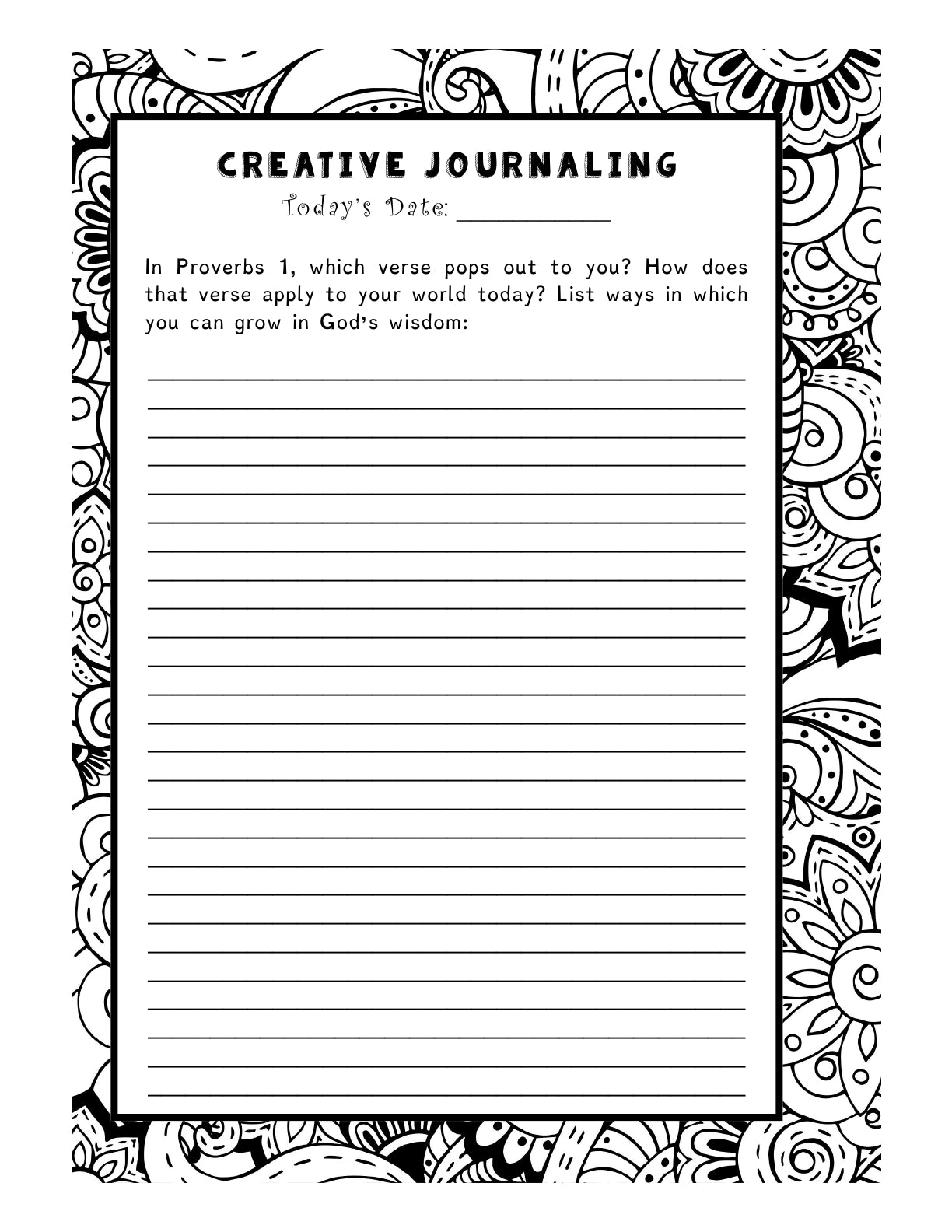 (Moms) A Proverb a Day - Devotional & Doodles