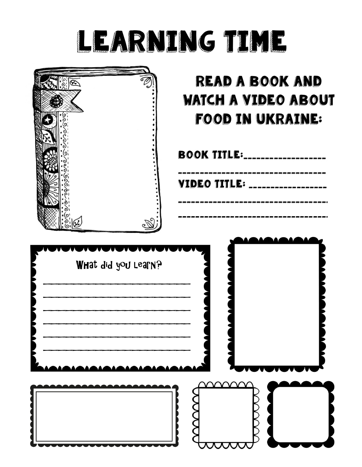 (Age 11+) Travel Dreams Ukraine - Social Studies Fun-Schooling Journal