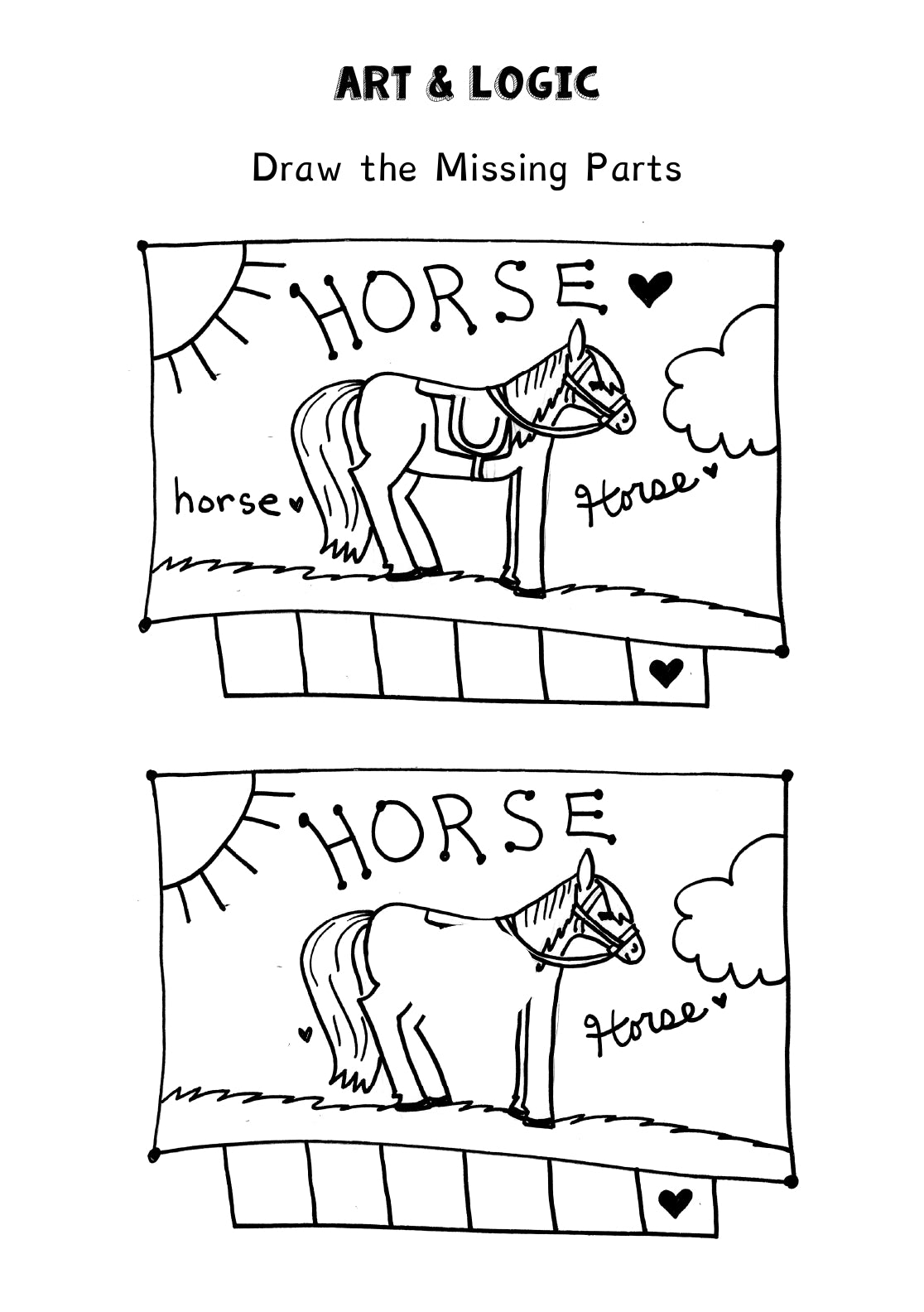 (Age 8+) Horse Dreams - Fun-Schooling Journal: 180 Learning Games