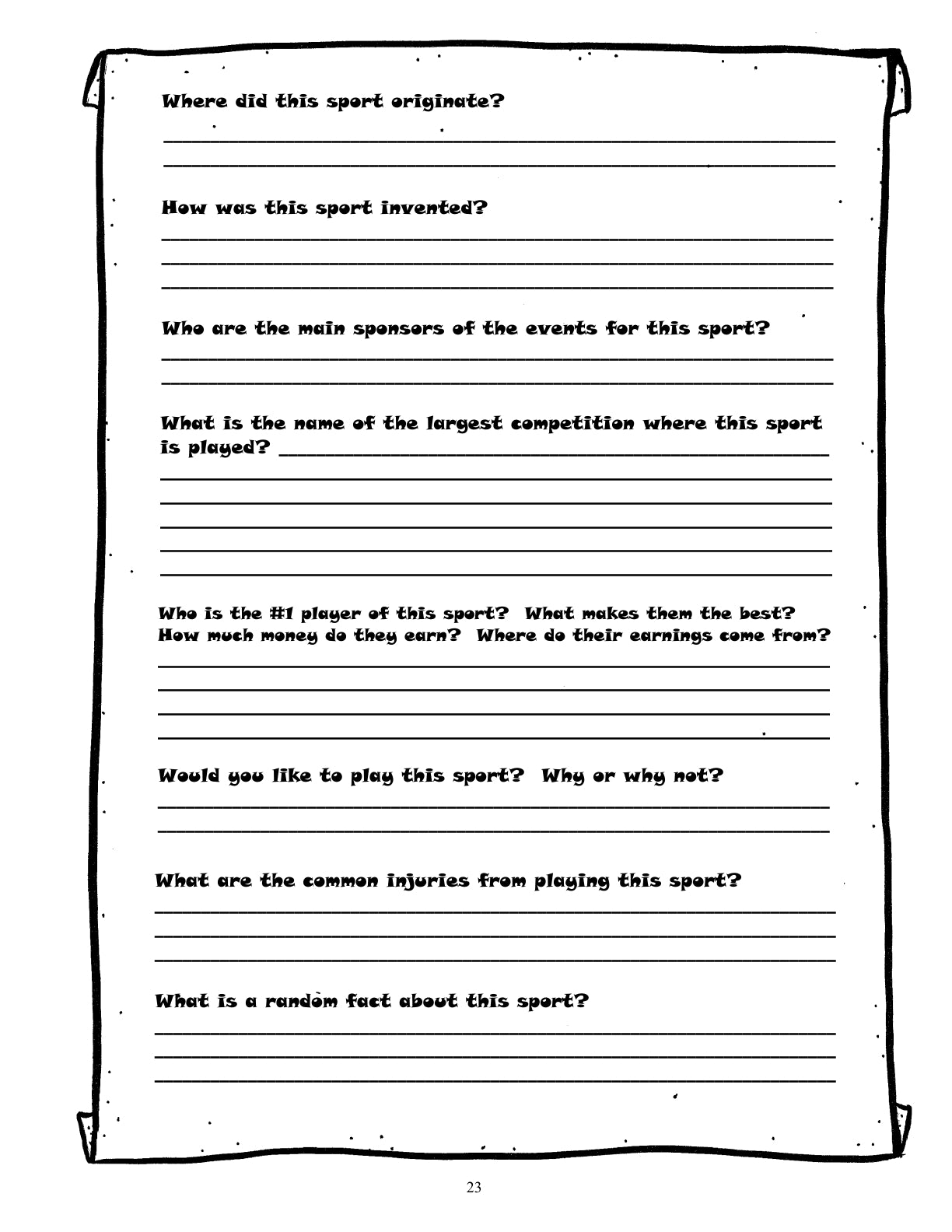 (Age 9+) Summer & Winter Olympic Games Research Handbook
