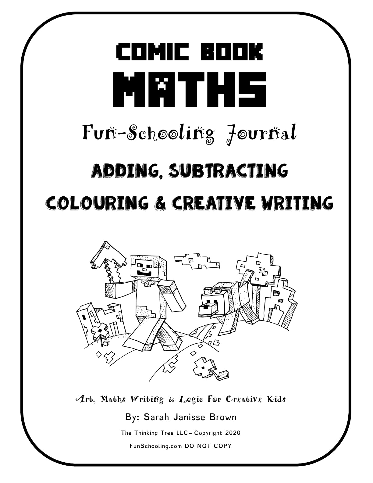 (Age 6+) Comic Book Maths Fun-Schooling Journal