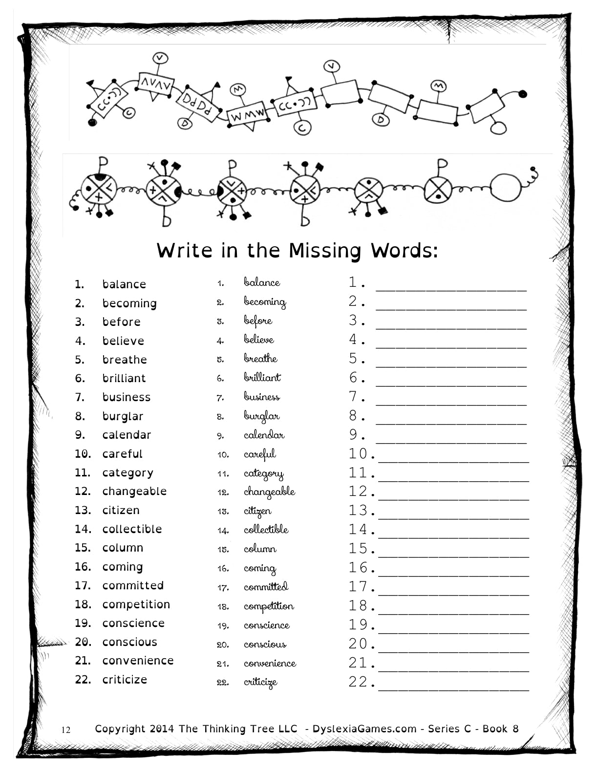 Dyslexia Games Series C