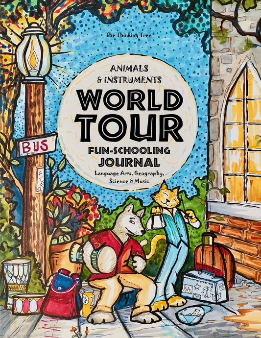 (Age 10+) World Tour Fun-Schooling Journal - Animals & Instruments