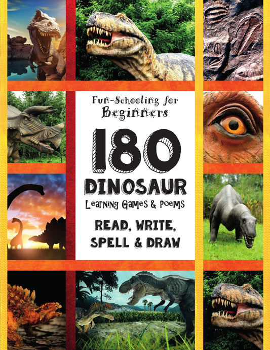 (Age 6+) 180 Dinosaur Learning Games & Poems