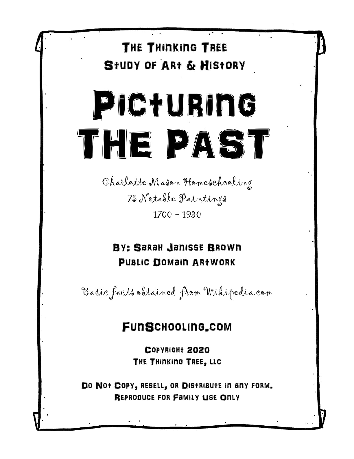 (Age 10+) Picturing the Past - A Study of Art & History: Charlotte Mason Homeschooling