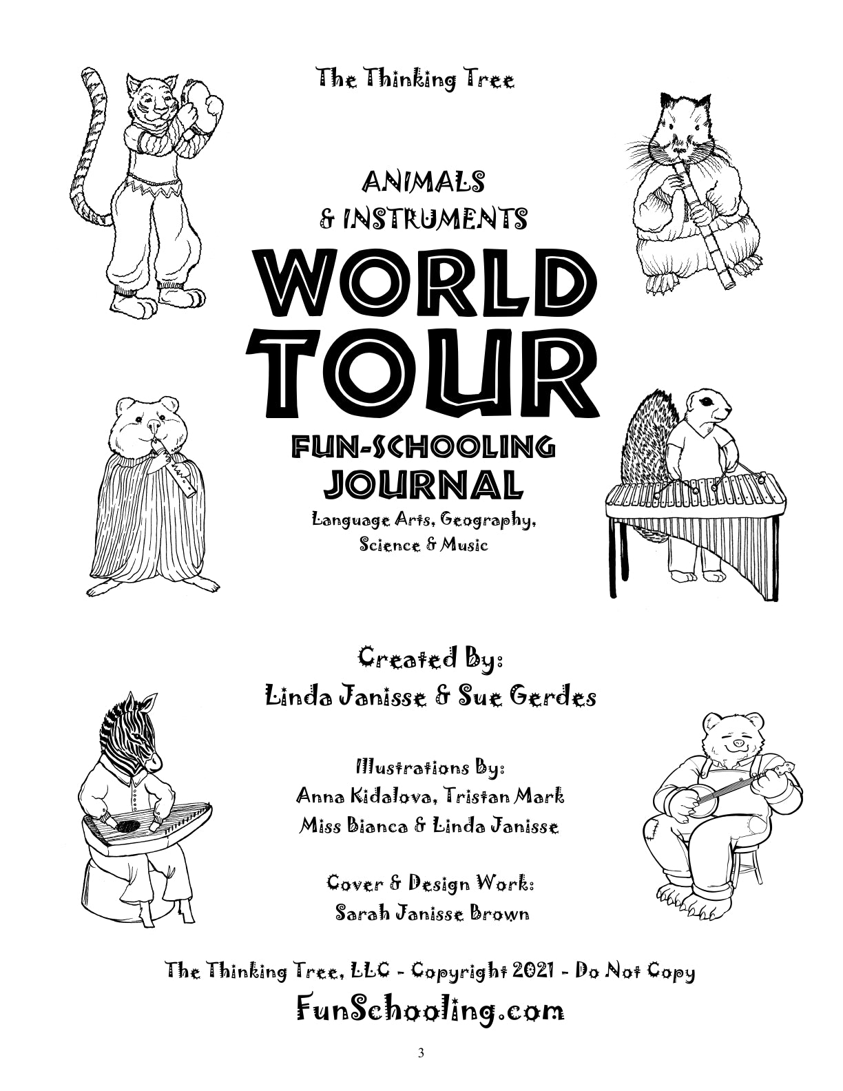 (Age 10+) World Tour Fun-Schooling Journal - Animals & Instruments
