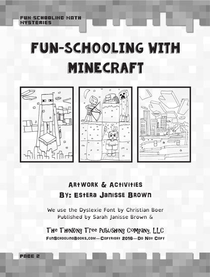 (Age 7+) Fun-Schooling Math Mysteries with Minecraft