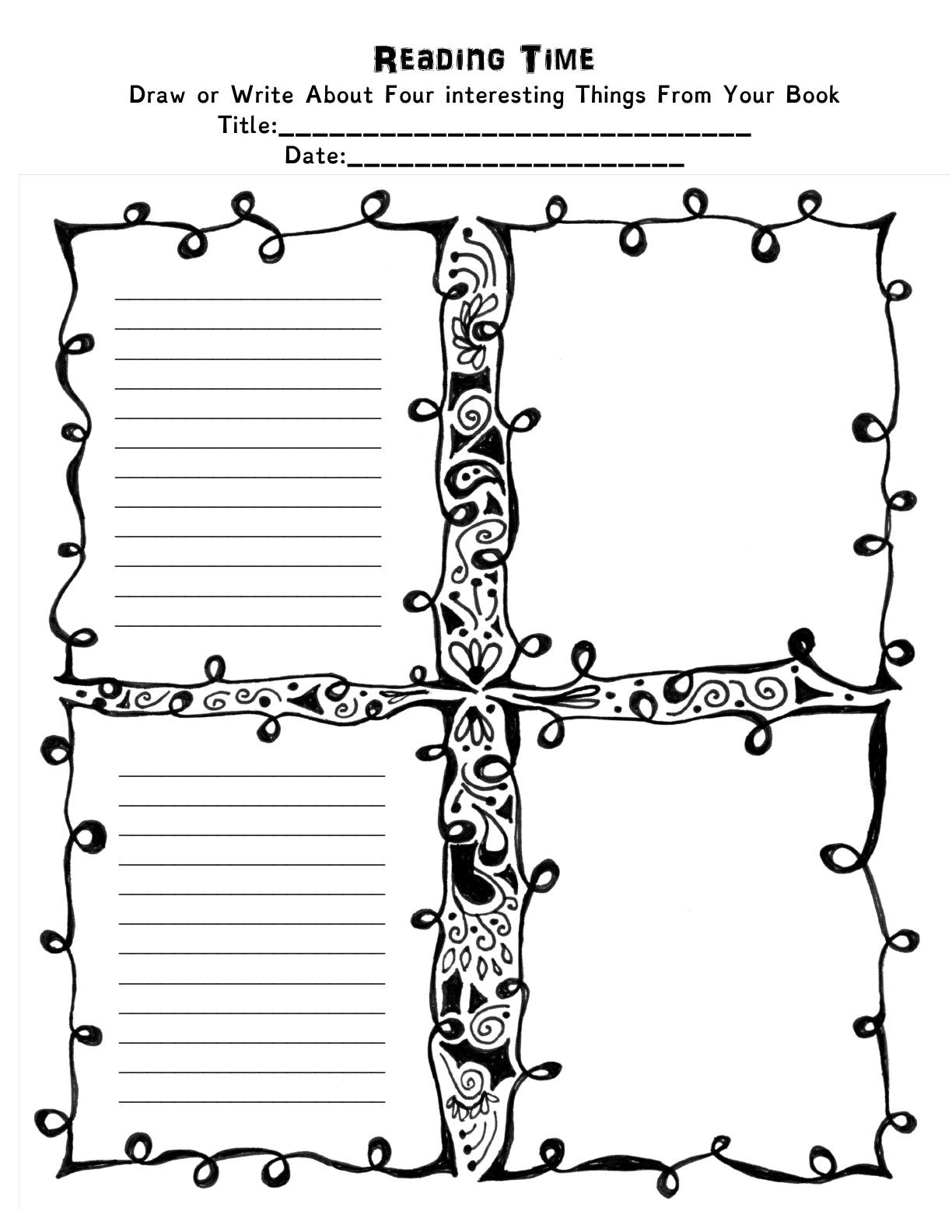 (Age 8+) Reading Time Journal - Create a Learning Portfolio about all Your Books