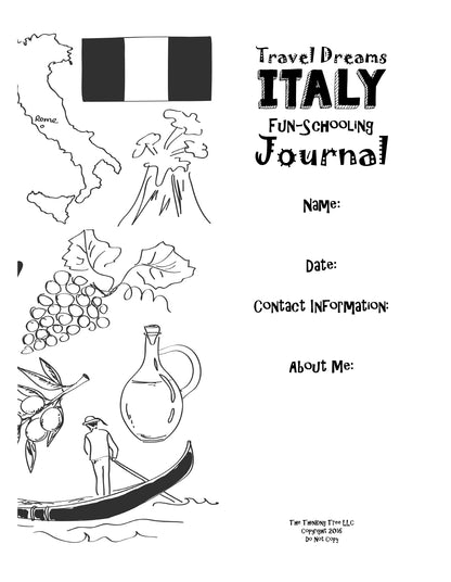 (Age 11+) Travel Dreams Italy - Social Studies Fun-Schooling Journal