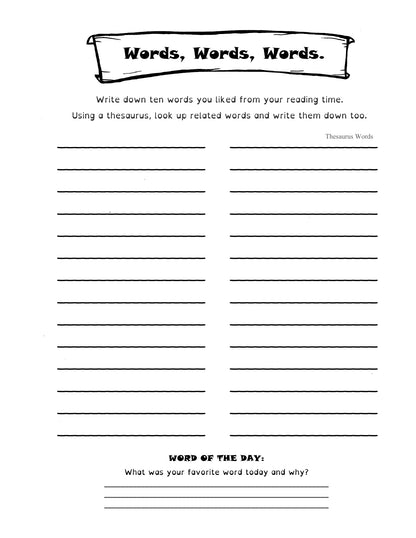 (Age 8+) Reading Time Journal - Create a Learning Portfolio about all Your Books