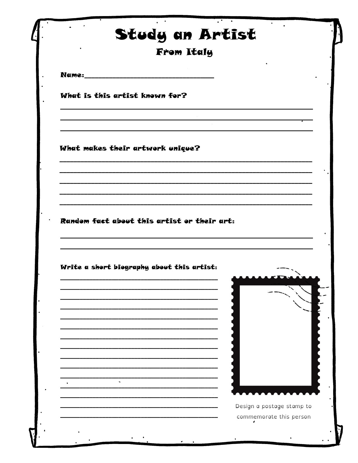 (Age 12+) The Artist's Fun-Schooling Journal