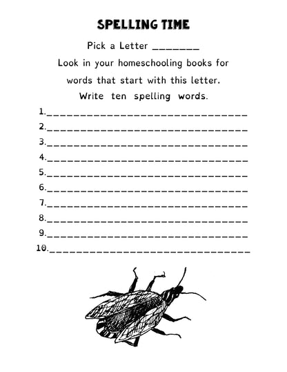 (Age 8+) All About Bugs - Homeschooling Handbook