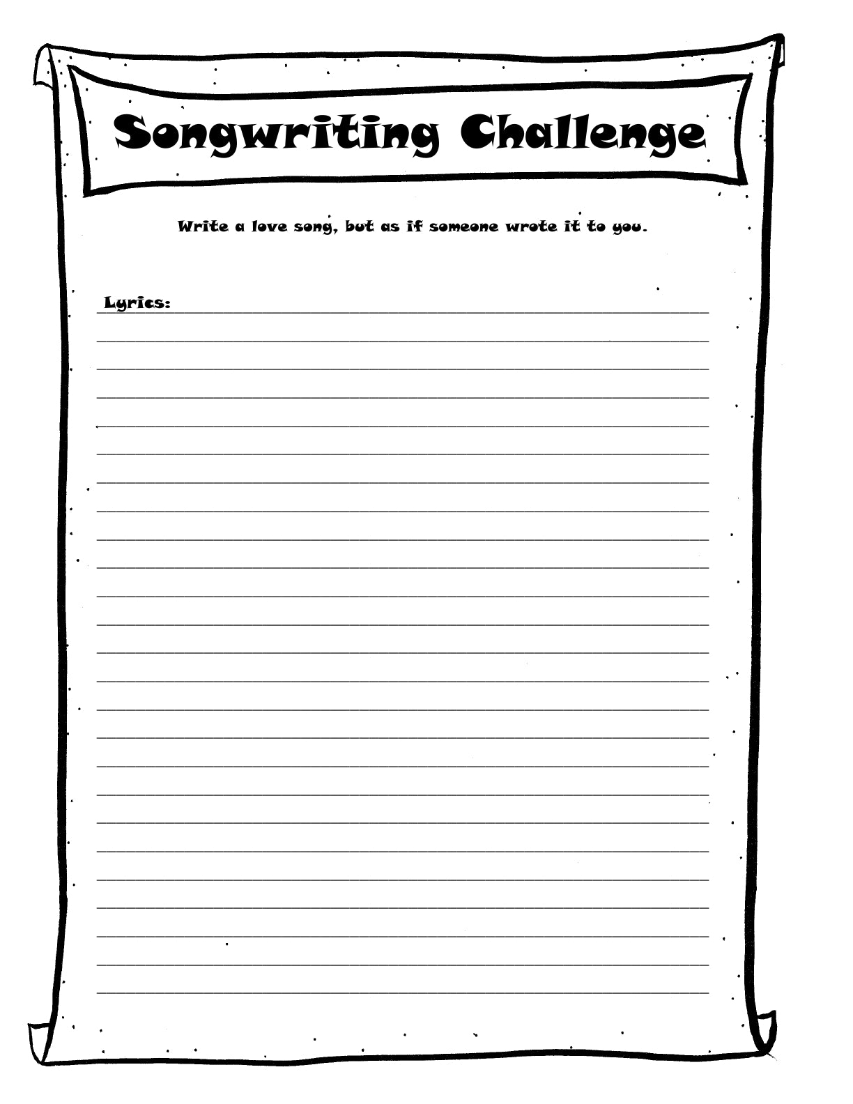 (Age 12+) The Songwriter's Fun-Schooling Journal