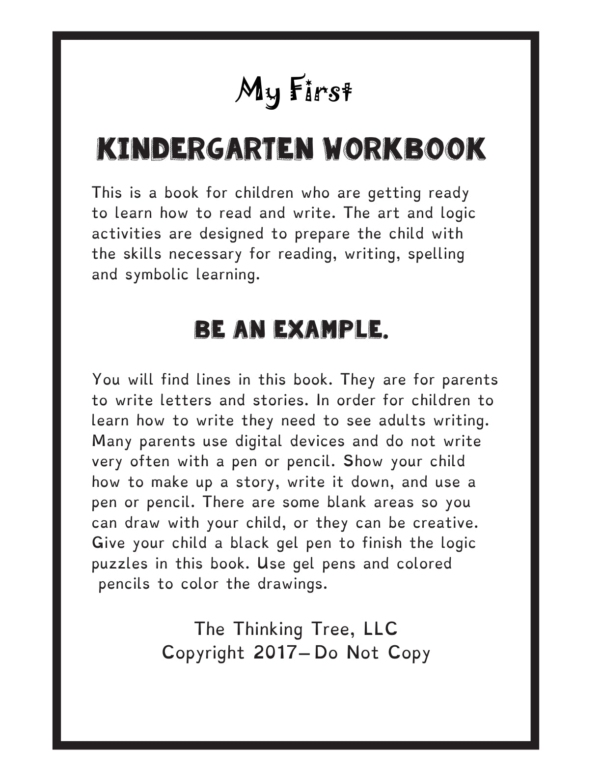 (Age 4+) My First Kindergarten Workbook