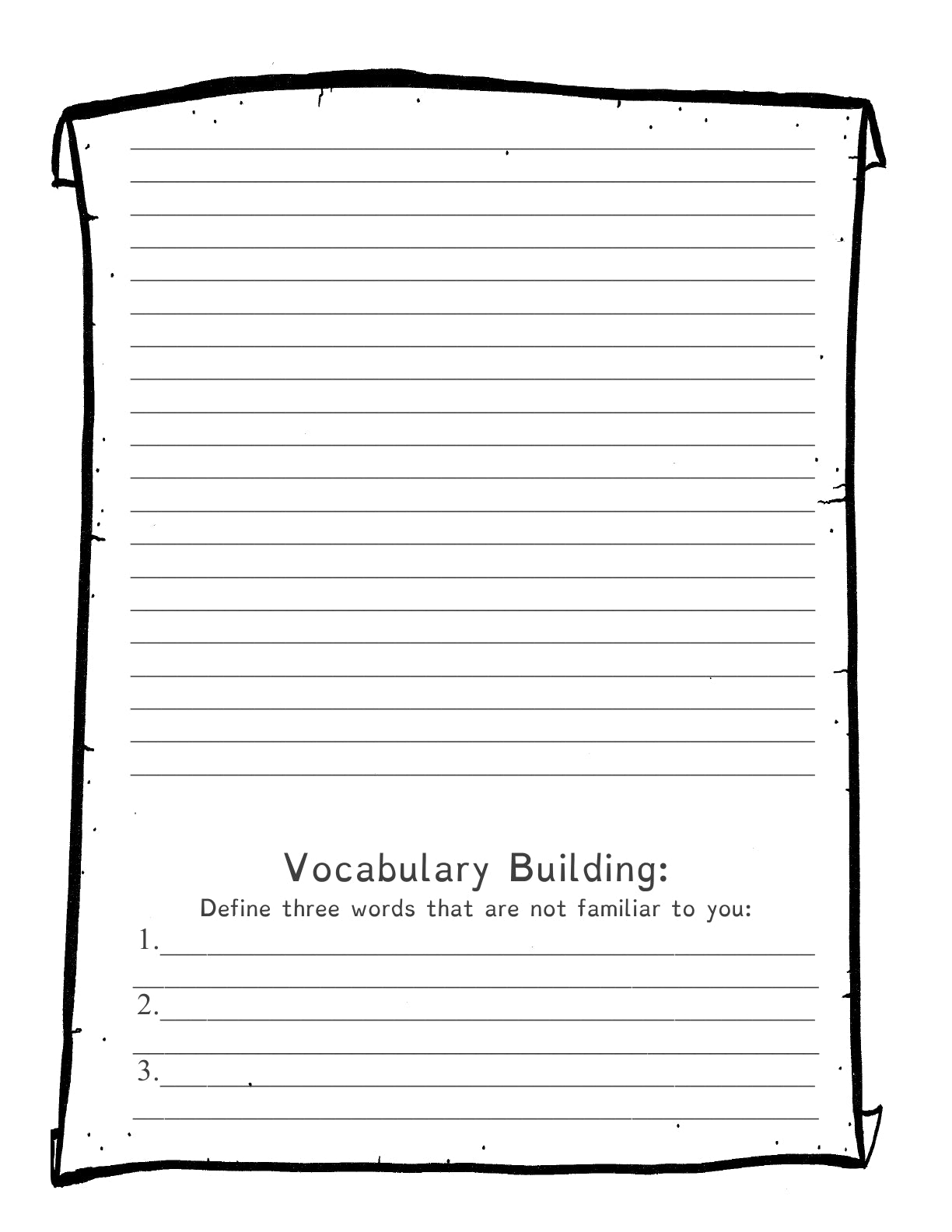 (Age 9+) Writing Time Workbook - Creative Writing Prompts & Vocabulary Building Exercises